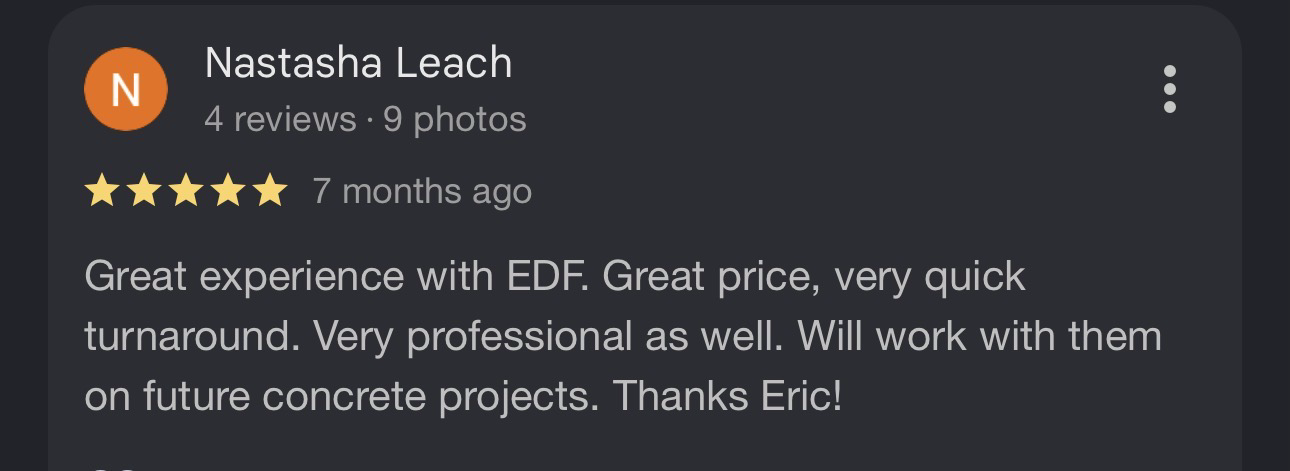 Google review screenshot from Nastasha Leach