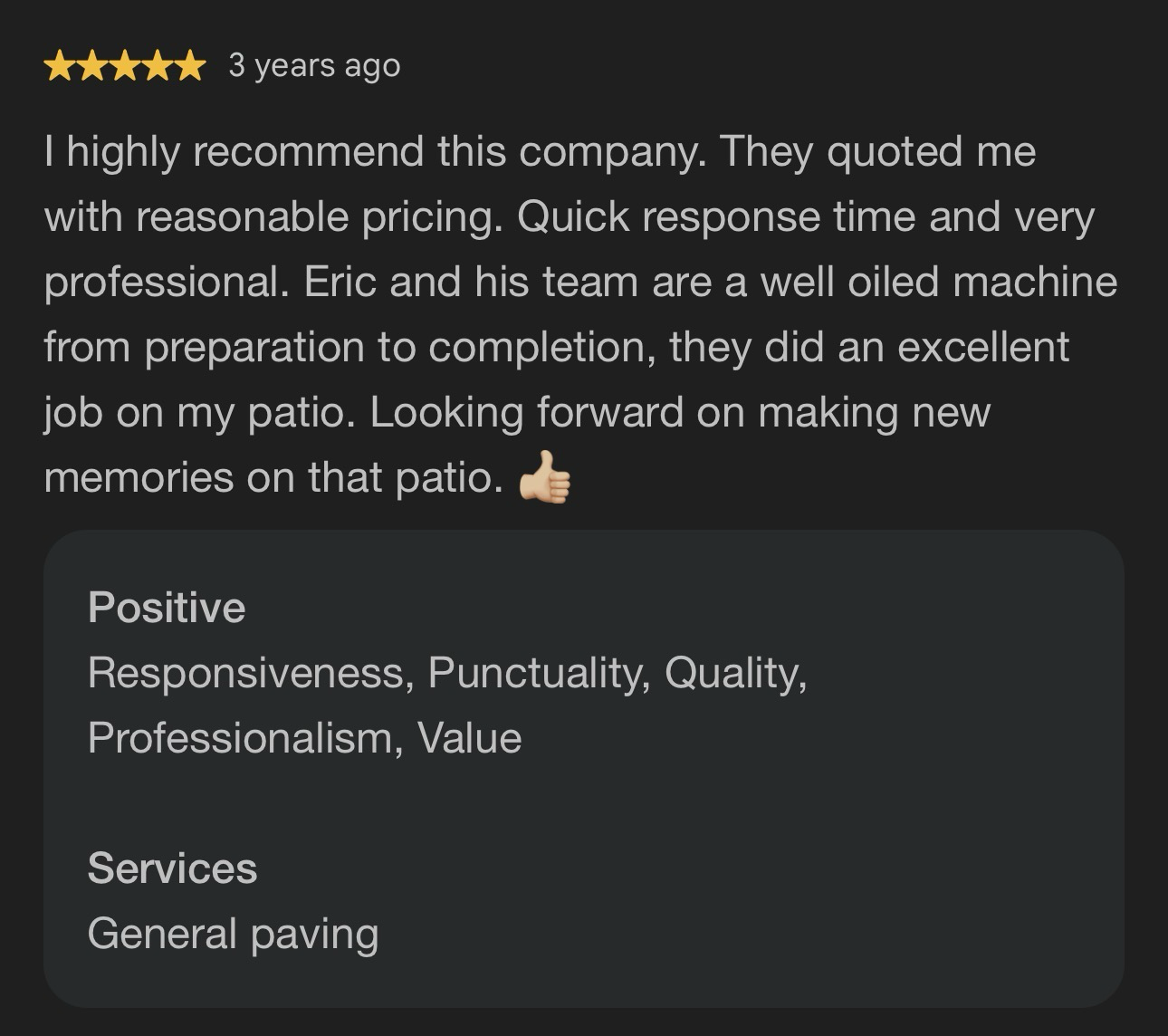 Original customer review supplied for Customer review · name not visible