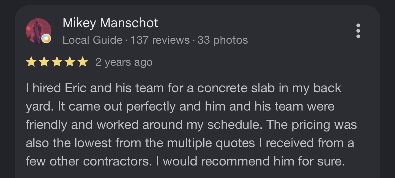 Google review screenshot from Mikey Manschot